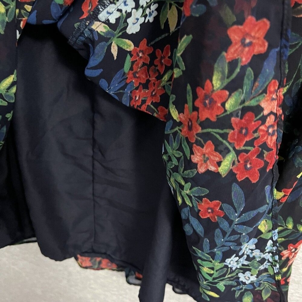 Lauren Ralph Lauren Dress Womens 8 Floral Fairy Sheer Whimsigoth Feminine - Picture 8 of 16
